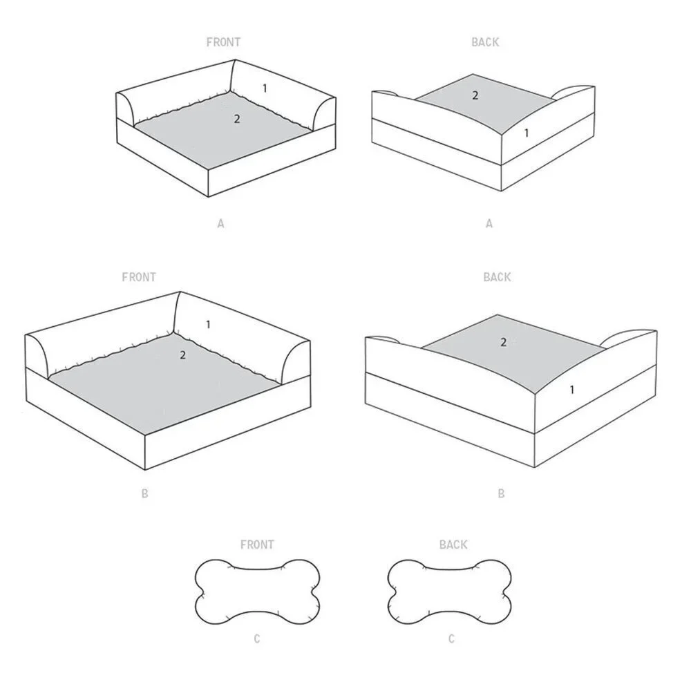 Kwik Sew Sewing Pattern 4367 10860‎ Pet Beds Toy Pillow